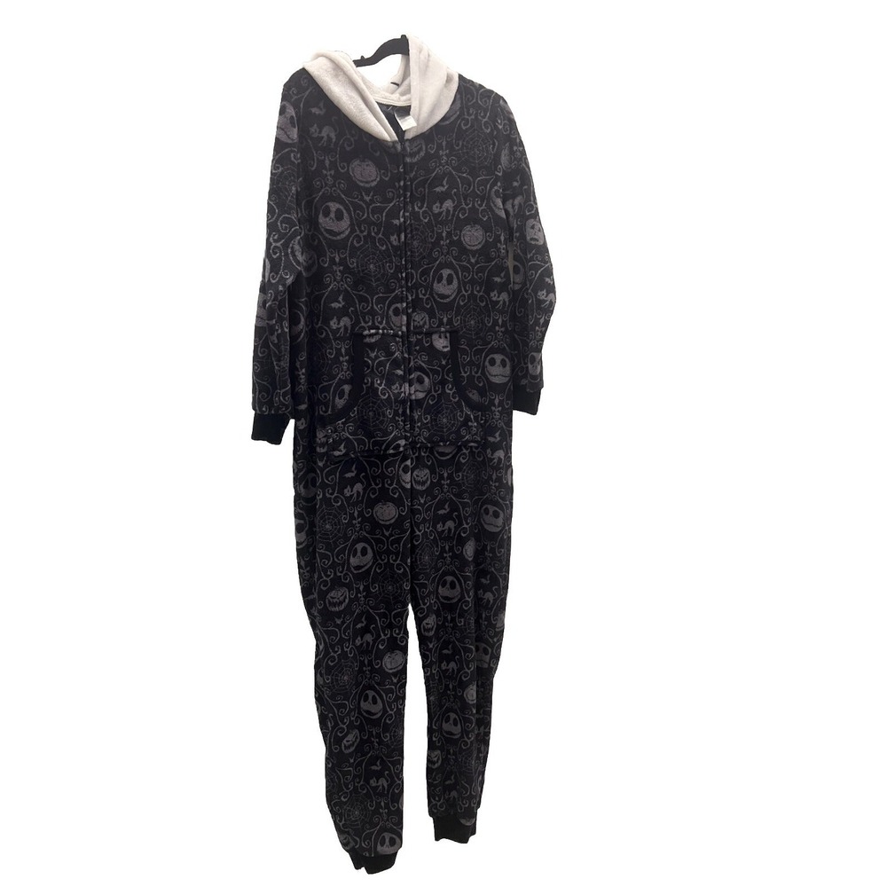 The Nightmare Before Christmas Pajamas Disney One Piece Size XL Hood Fleece - Picture 1 of 8